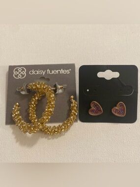 Daisy Fuentes Gold earring bundle